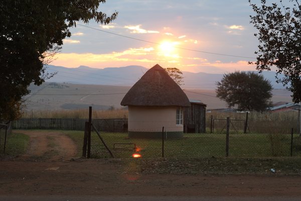 Sunset over a rondavel